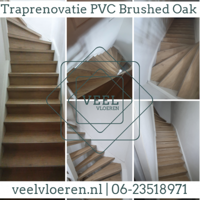 Traprenovatie PVC Brushed Oak